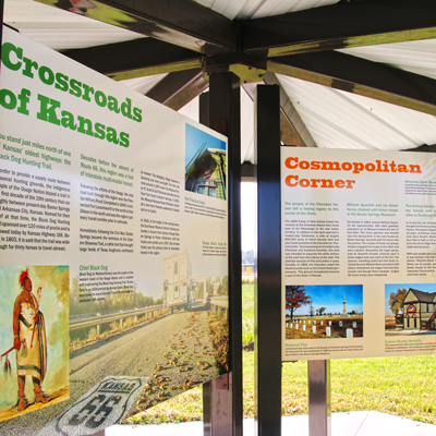 Route 66 Kiosks and Sculpture